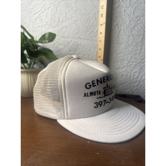 VTG Grain Elevator Generic PIK Almota Foam SnapBack Otto USA 1980s White Farm Ag - Picture 2 of 6